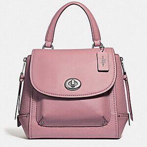 Coach Faye Leather Small Backpack Dusty Rose Leather